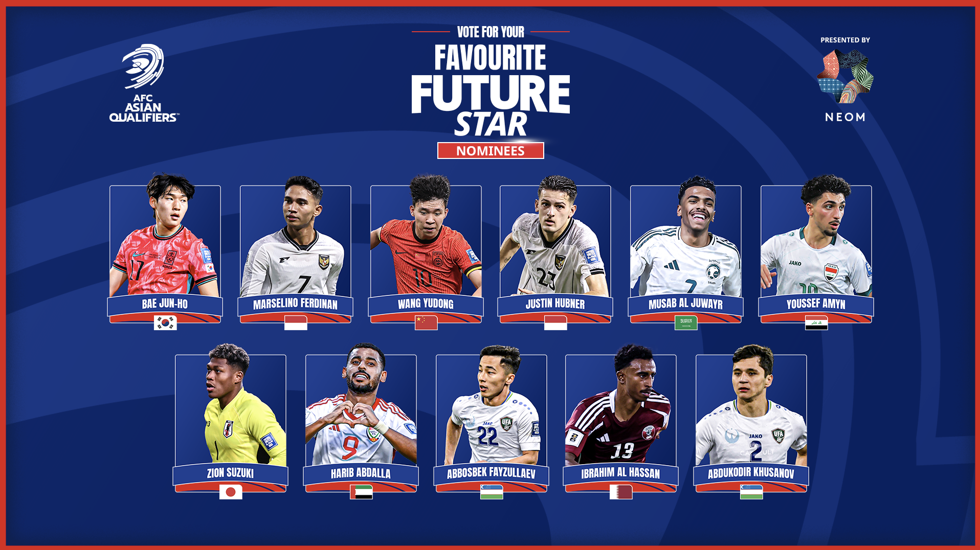 世俱杯买球APP-亚足联官方票选世亚预未来之星：王钰栋获提名、胡桑诺夫在列