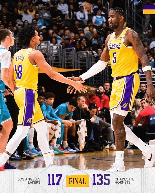 湖人发布对阵黄蜂终场海报：主场告负，战绩降至24胜15负